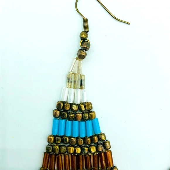 Beautiful Beaded Chandelier Earrings - Picture 7 of 8